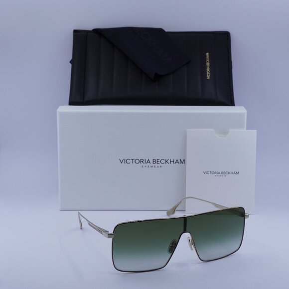 Victoria Beckham VB238S 700 Shield Sunglasses – Gold/Khaki Gradient - Picture 4 of 10